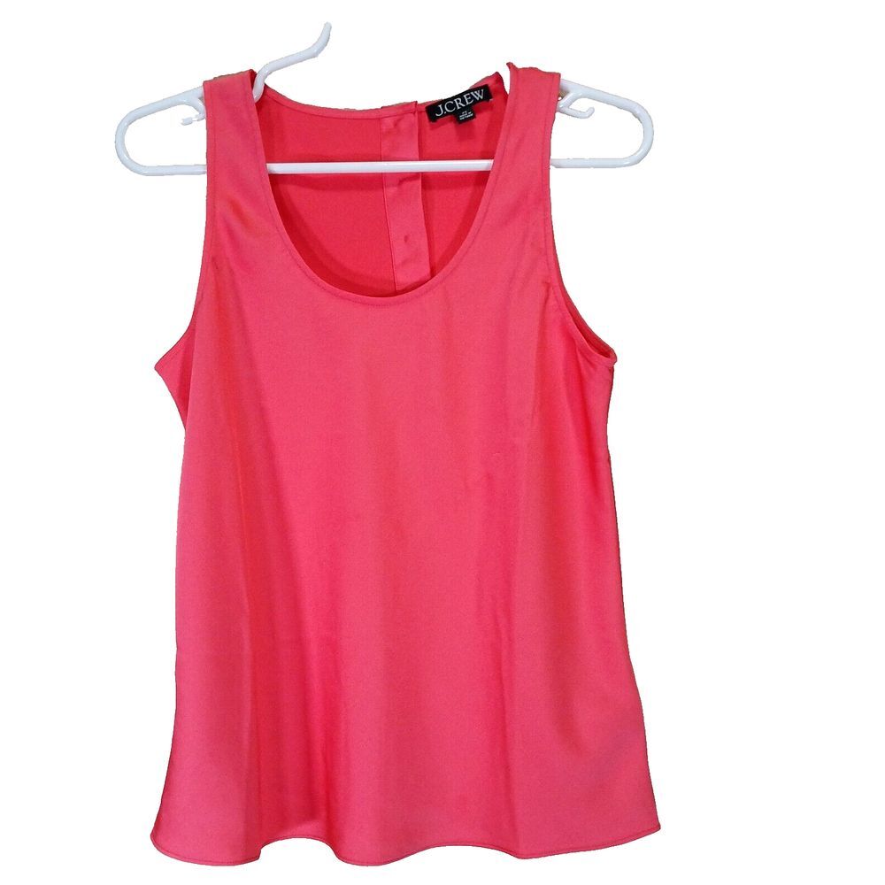 J Crew Women's Coral Sleeveless With Buttons In The Back Top Medium Size XS